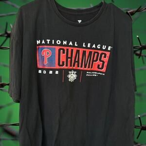 Phillies National League Fanatics Men's Black Tshirt
